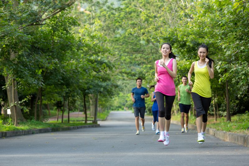 Running club in the park