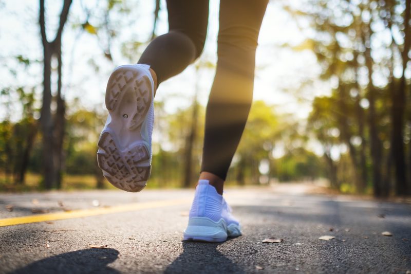 Jogging outdoors